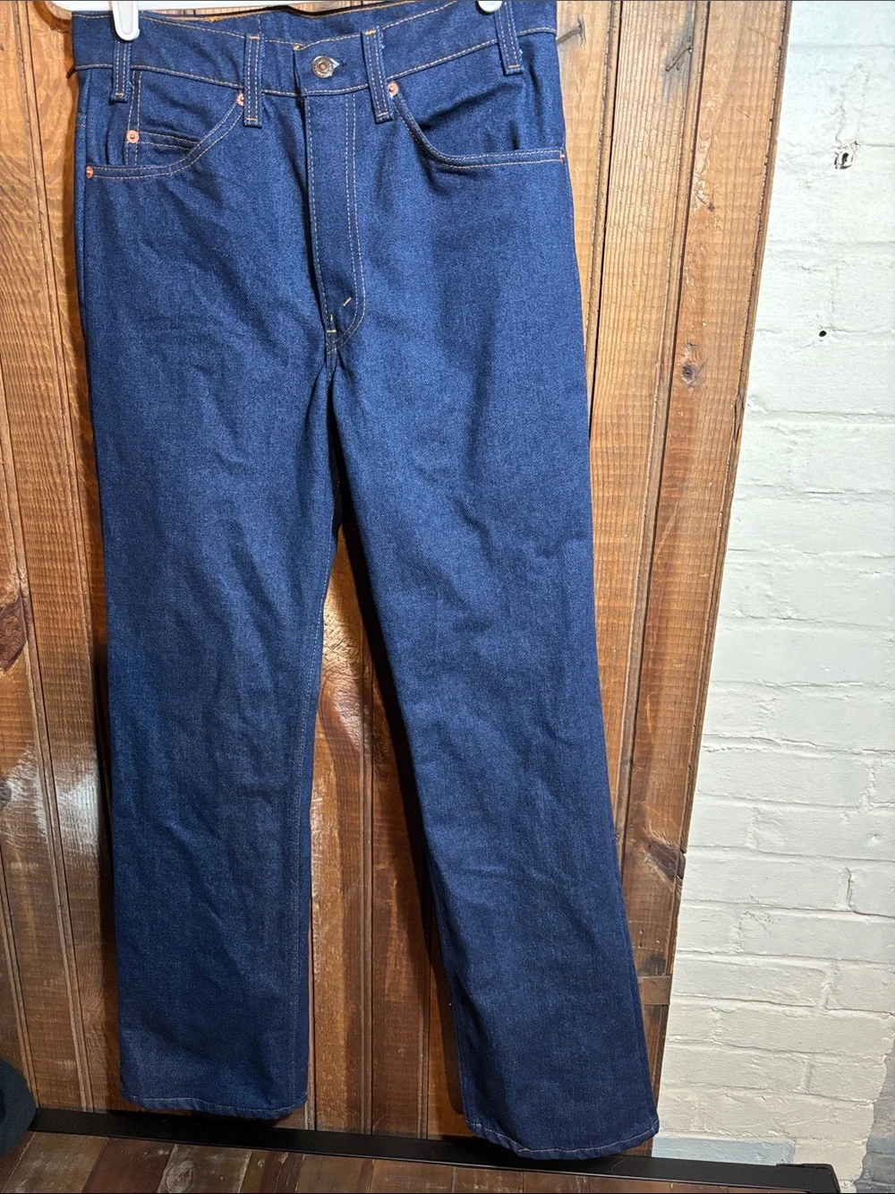 Vintage 1980’s Levi’s USA Made Bootcut Saddle man Dark Blue Denim Jeans